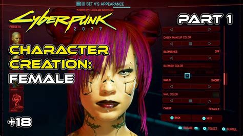 Cyberpunk 2077 Character Creation Female 18 Omg V Is Naked Gameplay Walkthrough Part 1