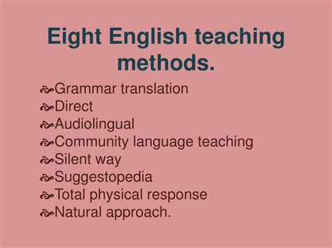 Ppt Eight English Teaching Methods Powerpoint Presentation Free 812