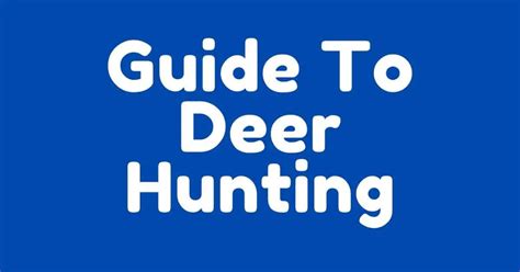The Ultimate Guide To Deer Hunting In New York State Season Dates