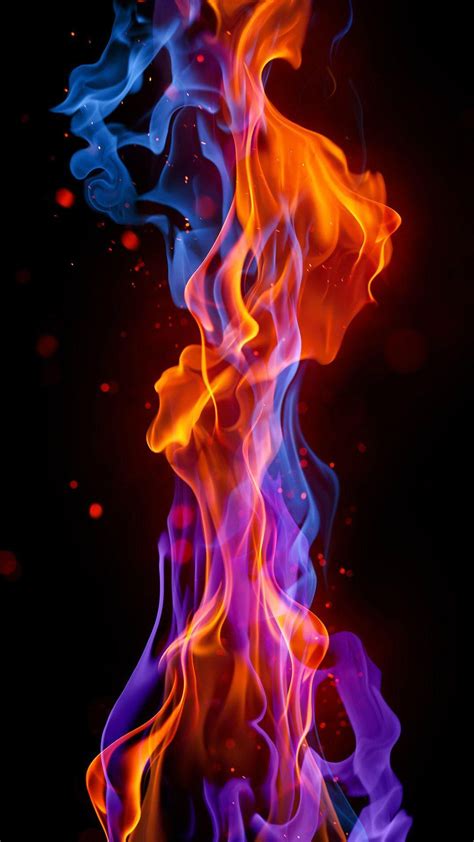 Blue And Red Fire Wallpapers Wallpaper Cave