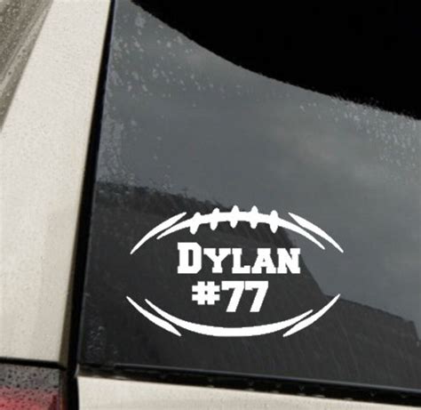 Football Vinyl Decal Auto Decal Football Laces Car Decal Etsy