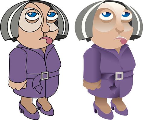 cartoon of the grumpy old woman illustrations royalty free vector graphics and clip art istock