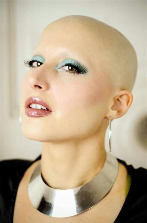 Love Bald Women Bald No Eyebrows Extremely Beautiful Bald