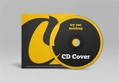 Premium Psd Cd Disc Cover Mockup Design