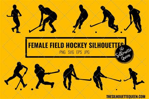 Woman Field Hockey Player Silhouette Vector 1394706
