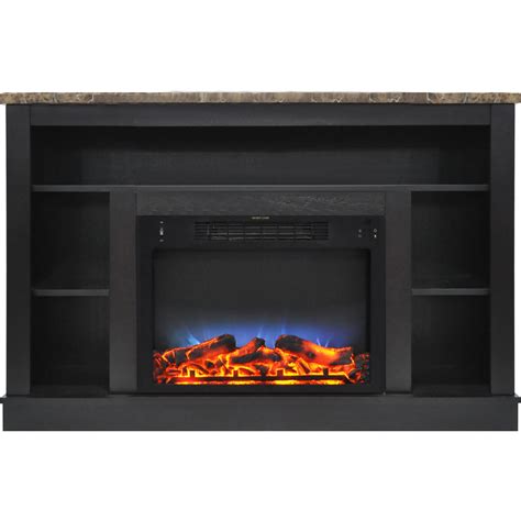 Electric Fireplace With Mantel Heater Homcom Freestanding Electric