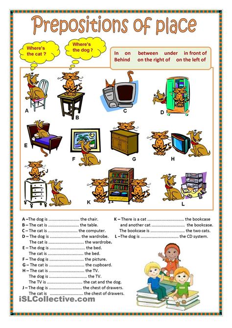 Live Worksheet Prepositions Of Place