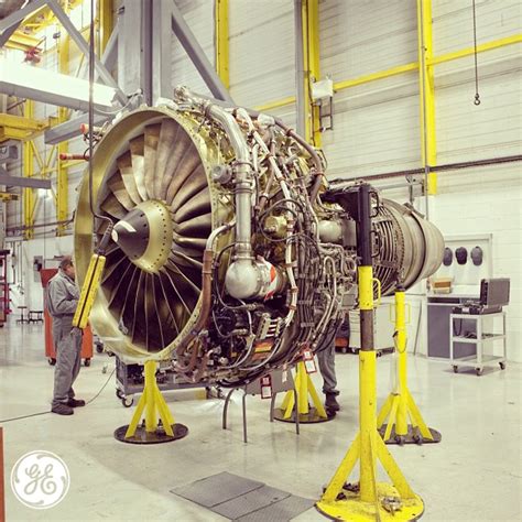 A Cfm56 Engine Under Final Inspection At Ge Aviation In Wales Uk Shot