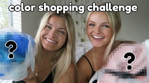 Color Shopping Challenge Blue Vs Pink Youtube