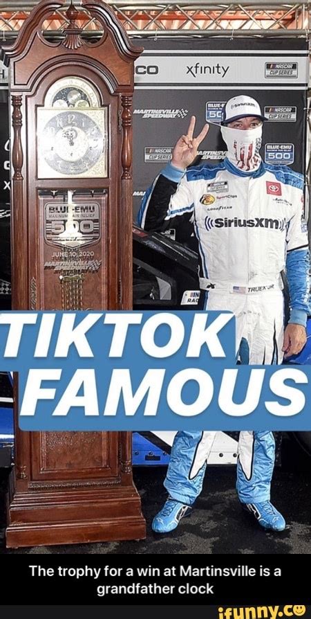 If the clock is running slow. The trophy for a win at Martinsville is a grandfather ...