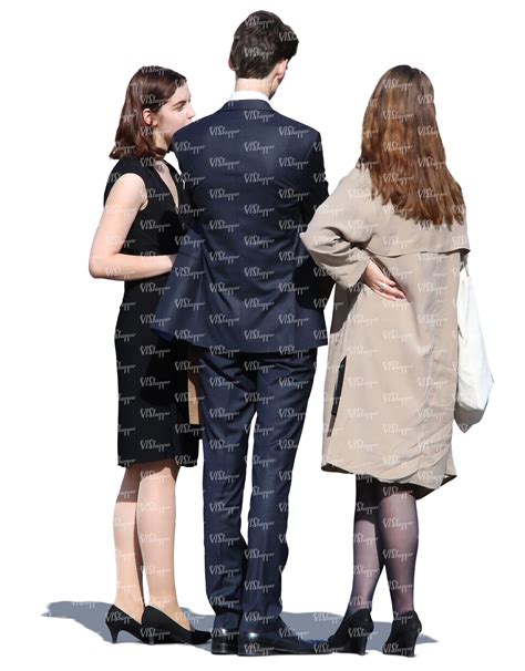 Group Of Three People In Formal Clothing Standing And Talking Vishopper