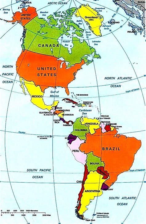 Continente Americano Mind Map