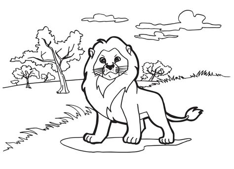 Lion Free Coloring Page Free Printable Coloring Pages For Kids