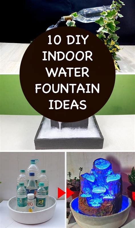 No glass panels, just clear line the water can run down so the waterfall is see. 10 Awesome DIY Indoor Water Fountain Ideas in 2020 | Work ...