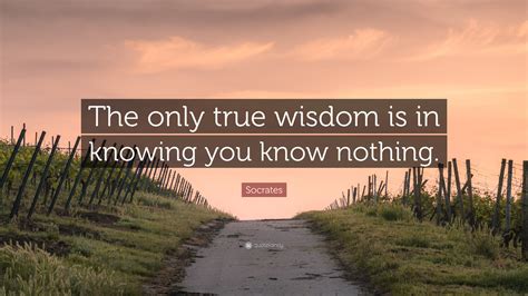 Socrates Quote The Only True Wisdom Is In Knowing You Know Nothing