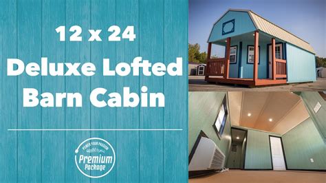 It features a gambrel roof design that allows more useable space in the. 12x24 Deluxe Lofted Barn Cabin with Premium Package-Tiny ...