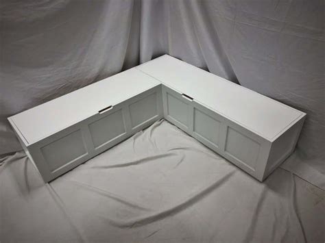 Having a good plan for the banquette bench for your kitchen is where you need to start. Corner Bench Set / Shaker Banquette Bench / Top-opening ...