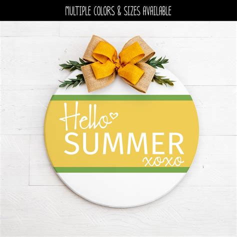 Hello Summer Whugs And Kisses Vinyl Decal Hello Summer Vinyl Etsy