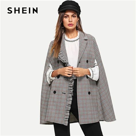 Buy Shein Multicolor Workwear Elegant Frill Trim