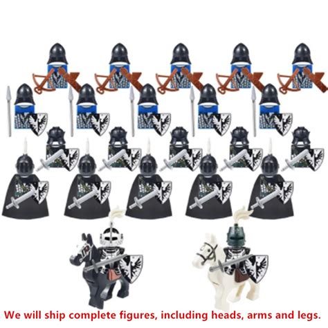 Model Building 21pcs Medieval Age Castle Royal Kings Knight Blue Lion