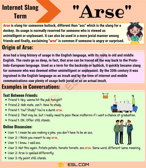 Arse Meaning What Does The Slang Term Arse Mean With Useful Examples • 7esl