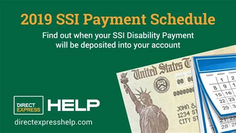 Here Is The Ssi Payments Calendar For 2019 Direct Express Card Help