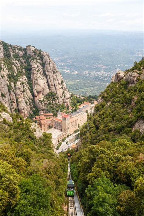 Montserrat Abbey Monastery Landscape Barcelona Cable Car Portrait