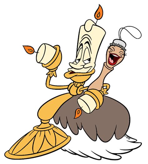 Lumiere and Cogsworth Clip Art 2 | Disney Clip Art Galore