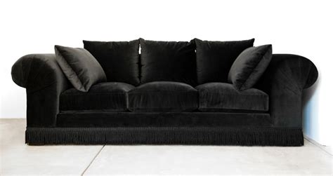 Rosa Beltran Design Opulent Decor And A Stunning Black Velvet Sofa For