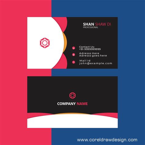 Blue education visiting card vector template. Download Creative Business Card Premium Vector | CorelDraw ...