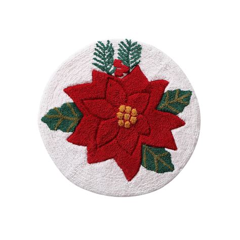 Check out our round bathroom rug selection for the very best in unique or custom, handmade pieces from our home & living shops. Poinsettia 24" Round Bath Rug - Home - Bed & Bath - Bath ...