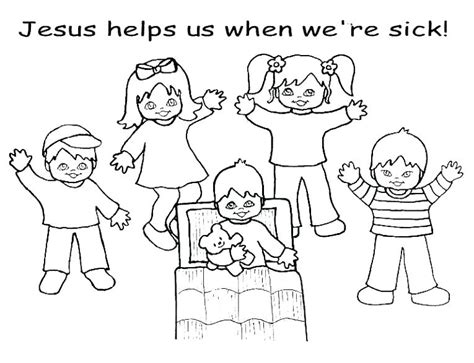 Jesus Heals The Paralyzed Man Colouring Pages At