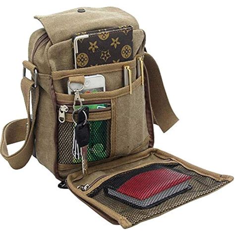 Dealcase Menand39s Canvas Small Messenger Bag Casual Shoulder Chest