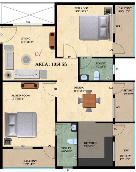 The best apartment design ideas from our designers playbook. 2 & 3 Bedroom apartments furniture layout's.