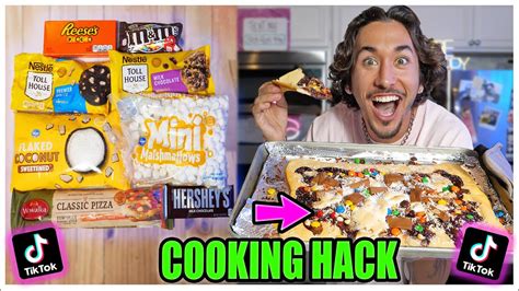 we tasted viral tiktok cooking life hacks chocolate pizza part 16 youtube