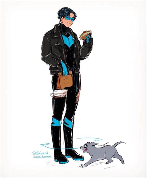 Bunny On Instagram Went For A Walk After Patrol To Get Some Food Nightwing Bitewing