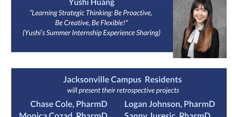 Pop Seminar Yushi Huang And Jacksonville Campus Pharmd Residents 09