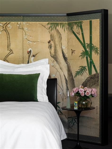 An inscription is in the upper left corner. Japanese screens - add an exotic touch to the home ...
