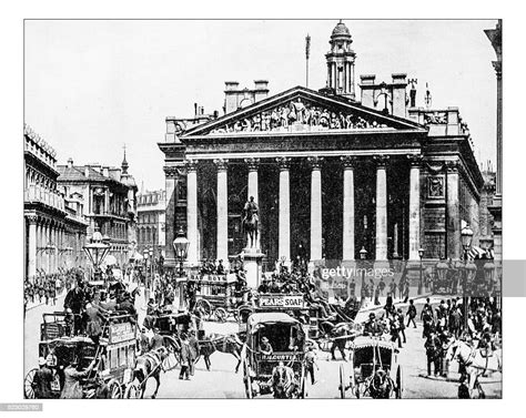 Antique Photograph Of Royal Exchange 19th Century High Res Vector