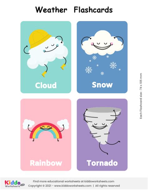 Free Printable Weather And Seasons Flashcards Kiddoworksheets