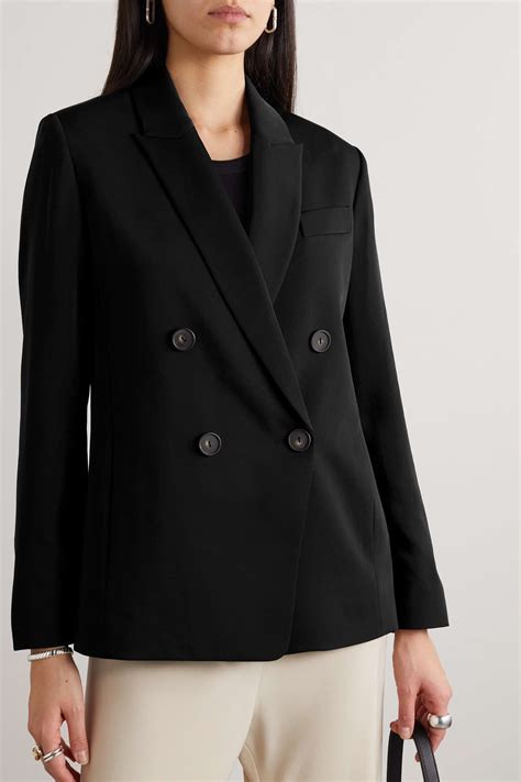 vince double breasted crepe blazer net a porter