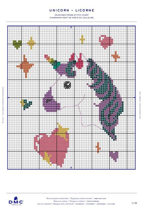 Maybe you would like to learn more about one of these? FREE DMC Unicorn Cross Stitch Pattern 😍 | Crafty Amino