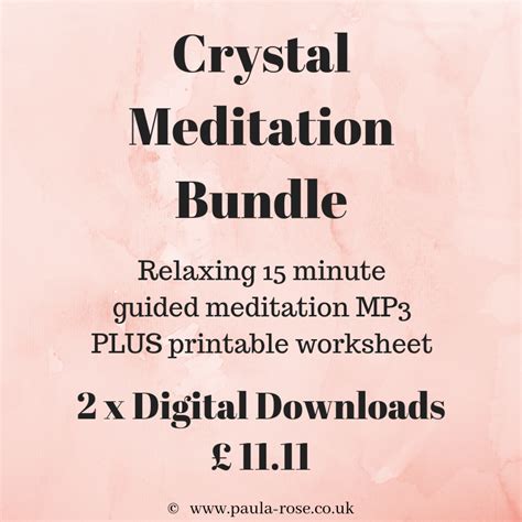 Guided Crystal Healing Meditation And Printable Worksheet