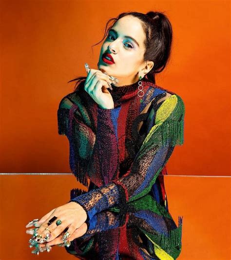 It has three thorns on top of its head, and it has black eyes with long eyelashes. Rosalia Age, Net Worth, Height, Singer 2021 - World-Celebs.com