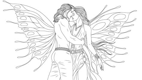 Kolorowanka “Zakochana para” do druku