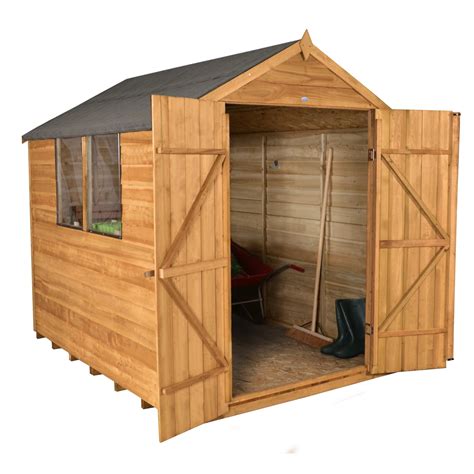 Free shipping on orders over $25 shipped by amazon. 8 x 6 Overlap Apex Wooden Garden Shed With 2 Windows And ...