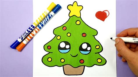 Süße kawaii bilder zum nachmalen diy zeichnen youtube. KAWAII TANNENBAUM SELBER MALEN - DOODLE - YouTube