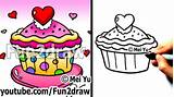 These cupcakes were drawn on trading card size paper (2.5″ x 3.5″) and placed in a trading card sleeve. How to Draw a Heart Cupcake (Valentines Day) - Fun Things ...