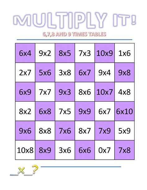 You Tube Multiplication X6 Walter Bunces Multiplication Worksheets