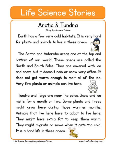 (c) compare one young person's fight against his parents and the eating disorder that is ruining his life to the life of a typical teenager. How to teach Reading Comprehension This Arctic & Tundra Life Science Reading Com… | Science ...